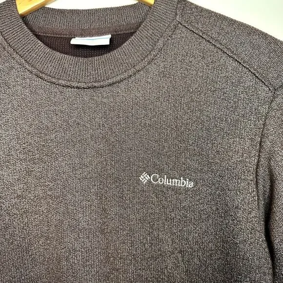 Columbia Brown Sweatshirt Crewneck Long Sleeve Cotton Blend Size S - Picture 3 of 6
